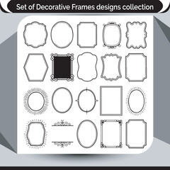 Vintage vector set of business card templates with decorative design elements