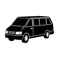 minivan vector silhouette