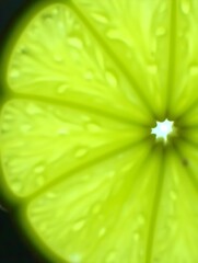 Close-Up of Fresh Lime Slice with Juicy Texture for Culinary and Beverage Design