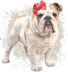 Obraz premium Custom Bulldogs Sublimation Design: Fierce Mascot Artwork