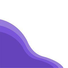 Flat Wave Corner Border Purple Color 