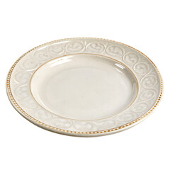 Ceramic plate isolated on a transparent background