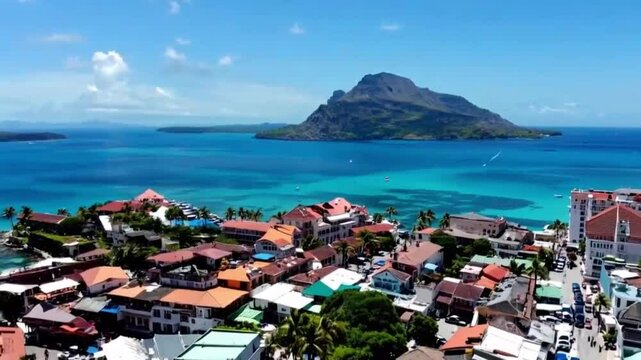 High-Altitude Drone Journey Showcasing Saint Lucia&rsquo;s Coastal Paradise, Lush Greenery, and Stunning Caribbean Landscape