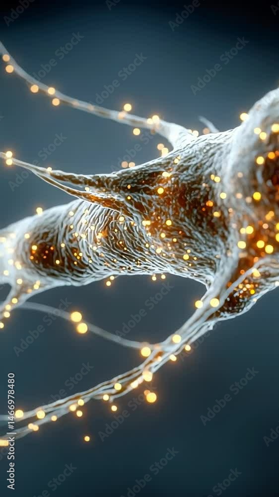 Poster abstract representation of a neural network or fiber optic structure glowing with dynamic energy and