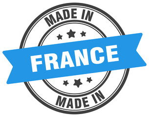 Fototapeta premium Made in France round sign. Made in France stamp.