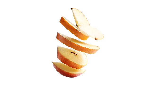 Genip stack with half slice falling and floating png