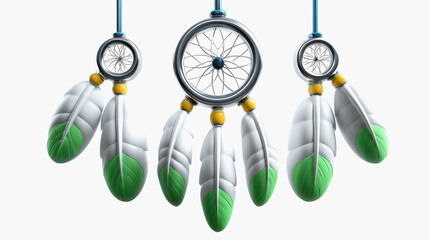 Beautifully crafted dream catcher hanging against a soft background symbolizing protection and good dreams