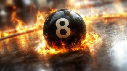 Burning Eight Ball