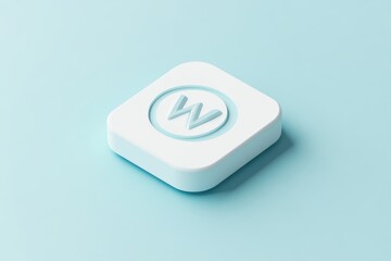 Letter w logo minimal design concept on background