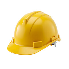 Fototapeta premium Classic yellow construction hard hat isolated on transparent background
