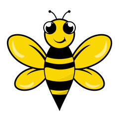 simple design of bee vector illustration of honey producer