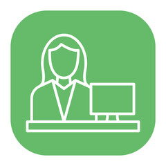 Clerk Female Icon