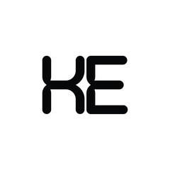 KE monogram logo design letter text name symbol monochrome logotype alphabet character simple logo