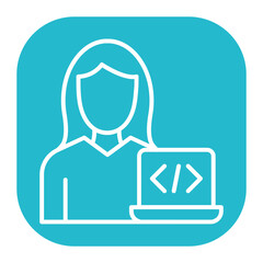 Developer Female Icon