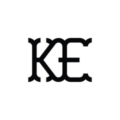 KE monogram logo design letter text name symbol monochrome logotype alphabet character simple logo