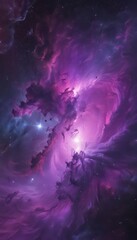 Abstract swirling purple nebula, ethereal and dreamy , art, indigo, pastel