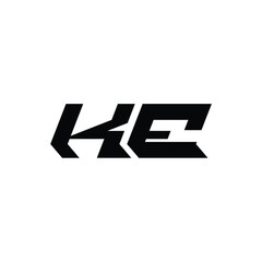 KE monogram logo design letter text name symbol monochrome logotype alphabet character simple logo