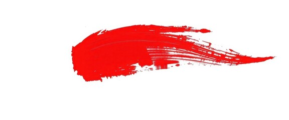 Bold crimson brush stroke, dynamic texture, vibrant red paint on pristine white, red, modern, intensity