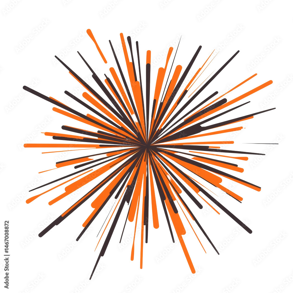 Aufkleber Abstract burst vector design emanating from central point of explosion
