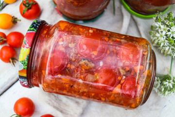 chopped tomatoes in a can canned