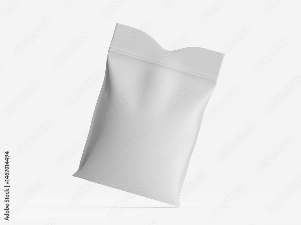 Poster isolated white package mockup on a seamless white background with soft lighting showing a simple and