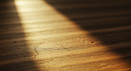 Wooden floor with light