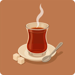 Traditional Turkish Tea Glass