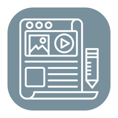 Fototapeta premium Content Writing Icon