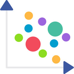 Bubble Graph Infographics Icon