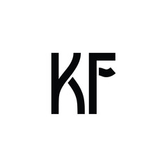 KF monogram logo design letter text name symbol monochrome logotype alphabet character simple logo