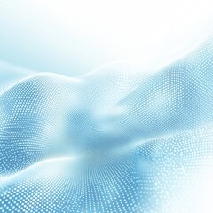 Fototapeta premium Abstract light blue wave of dots, flowing digitally