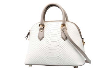 Elegant Women's Handbag Made of Premium Leather with Modern Design on Transparent Background