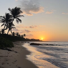 Peaceful Morning Yoga Session on the Beach with the Sun Rising Over the Horizon – Tranquil Atmosphere Capturing Serenity, Calmness, and the Beauty of a New Day