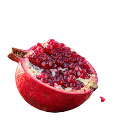Juicy Pomegranate Broken Open on Natural Surface