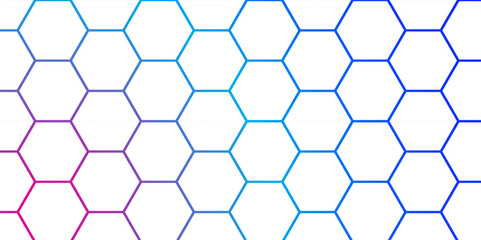 Fototapeta premium Abstract Hexagon white background, blue light and purple with shadow. Abstract background design with white hexagon and blue light. Abstract. Hexagon. Vector. Blue. 