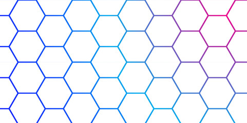 Fototapeta premium Abstract Hexagon white background, blue light and purple with shadow. Abstract background design with white hexagon and blue light. Abstract. Hexagon. Vector. Blue. 
