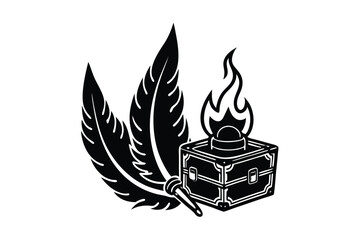 vector illustration of a burning candle