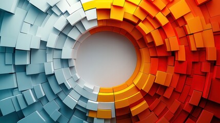 Abstract Circle Colorful Geometric Pattern