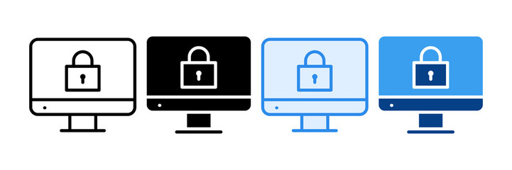 Cyber Safety Icon Set Multiple Style Collection