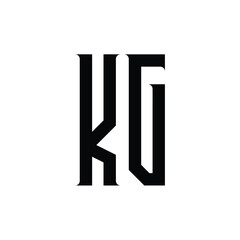 KG monogram logo design letter text name symbol monochrome logotype alphabet character simple logo