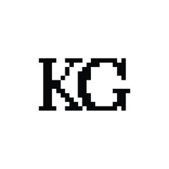KG monogram logo design letter text name symbol monochrome logotype alphabet character simple logo
