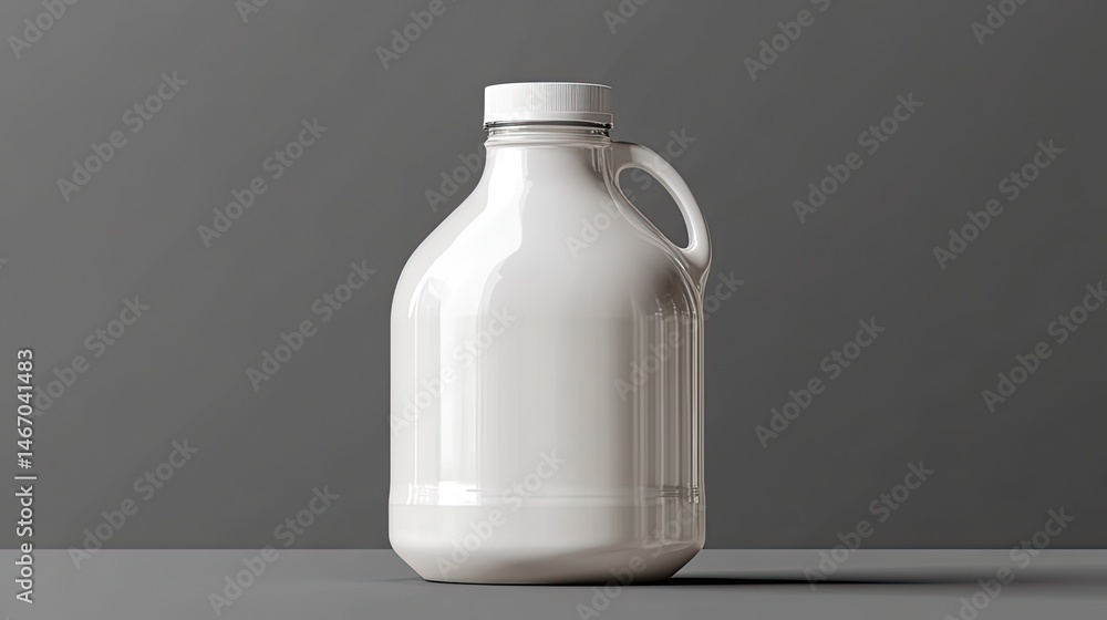 Poster gallon mockup isolated on transparent background for packaging product display and design