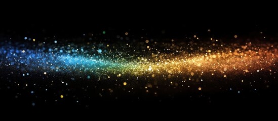 Abstract Light Streak on Black Background