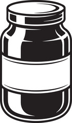 Jar Icon Silhouettes | Flat Kitchen Container Vector Art