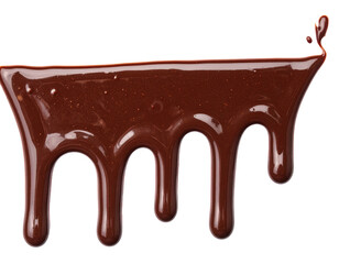 Sweet Melt Dark Chocolate Drips on a White Background png