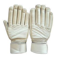 Professional Cricket Batting Gloves White Leather