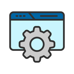 Browser Configurations icon vector image. Suitable for mobile apps, web apps and print media.