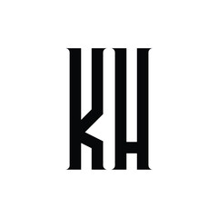KH monogram logo design letter text name symbol monochrome logotype alphabet character simple logo