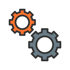 Cogwheel icon vector image. Suitable for mobile apps, web apps and print media.