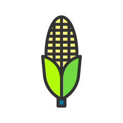 Corn icon vector image. Suitable for mobile apps, web apps and print media.